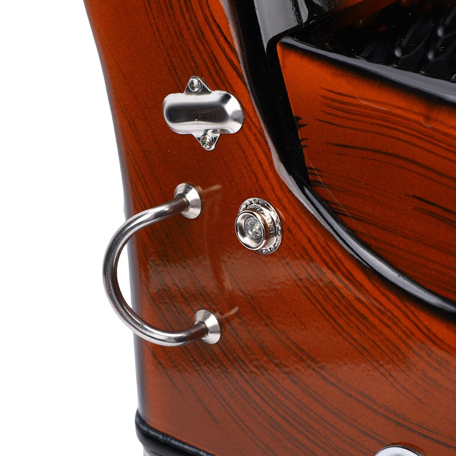 Bnineteenteam Fisarmonica, Strumento Cromatico a 69 Tasti 96 Bassi con Corpo in Legno E Accordatura F B E per Bambini Principianti Che Suonano in Arancione