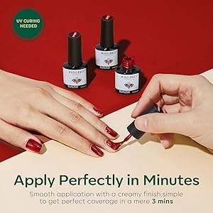 modelones Christmas Gel Nail Polish Set 2 Pcs 15 ML Red Green Classic Winter Colors Soak off U V Led Lamp Needed Manicure Salon DIY Home Gifts for Women Girls