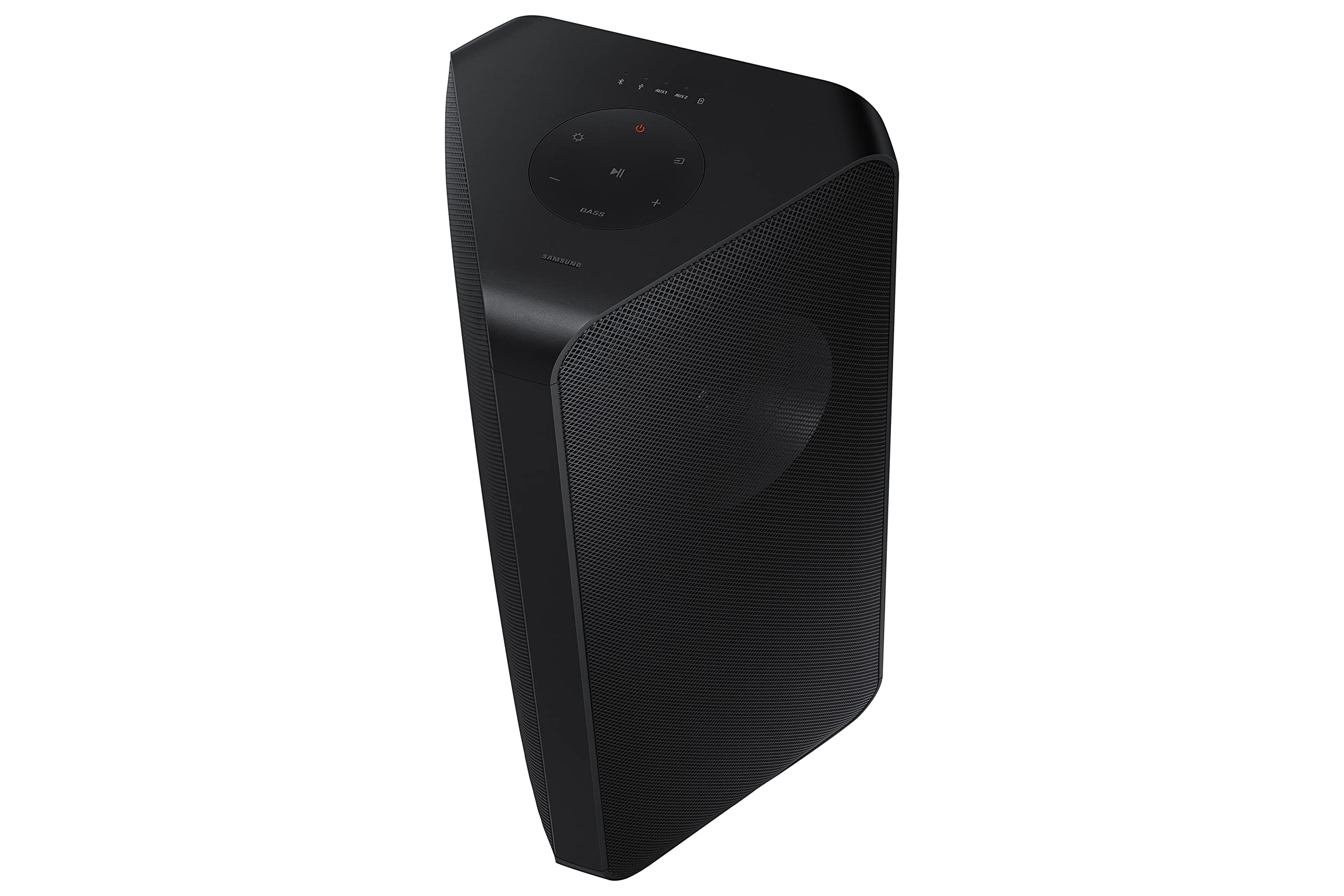 Samsung Sound Tower MX-ST40B, Batteria integrata (12h), Audio bidirezionale, Resistente all'acqua (IPX5), Luci da party e effetti da DJ, Potenza elevata da 160 watt, Black