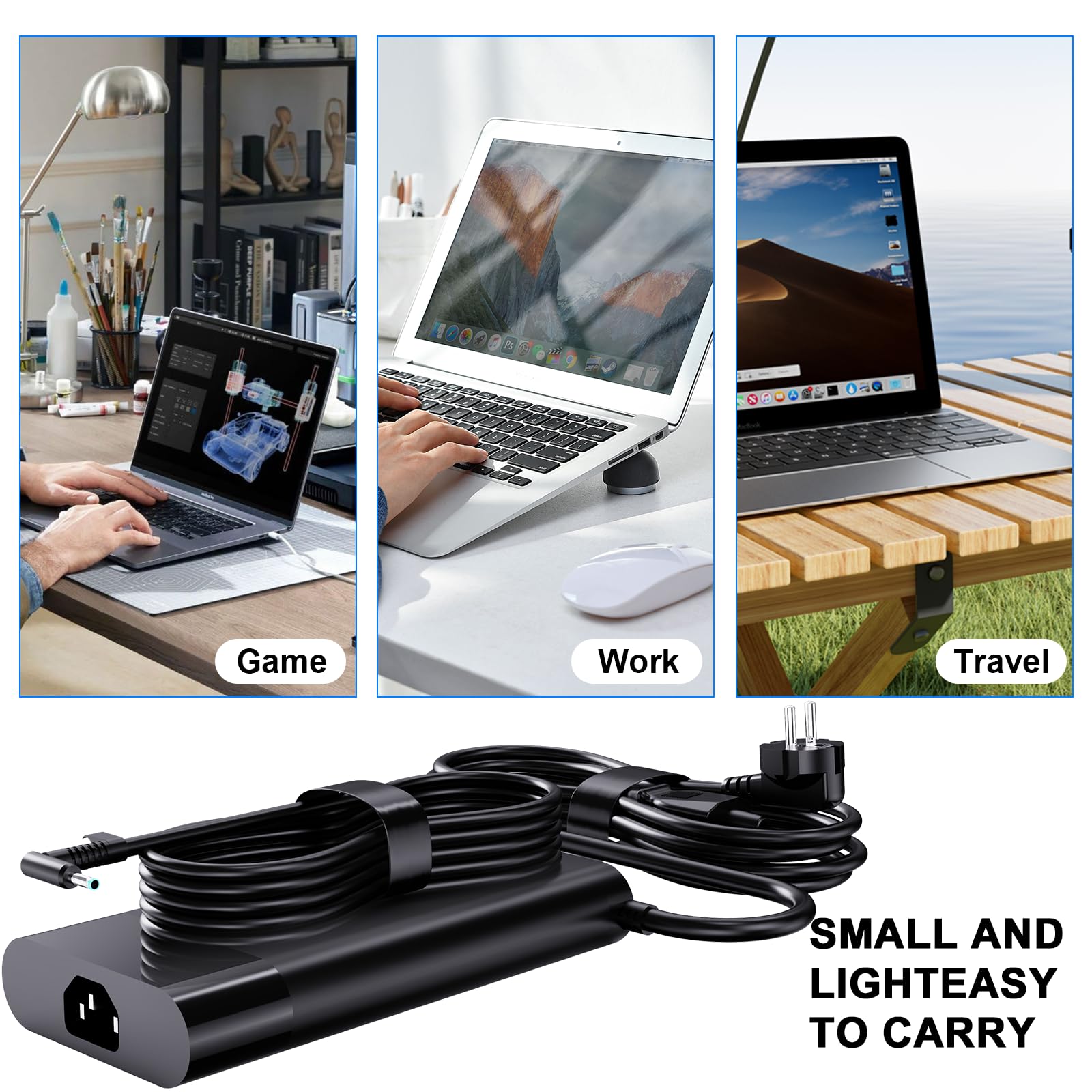 200W Ładowarka Kompatybilny z HP Omen Gaming 15 17 Victus Gaming 15 16 Pavilion 15 17 ZBook 17 G5 serii Fury 16 G11 17 G7 G8 Create Studio Envy 15 2020 TPN-DA10 L00818-850 L00895-003 zasilacz adapter
