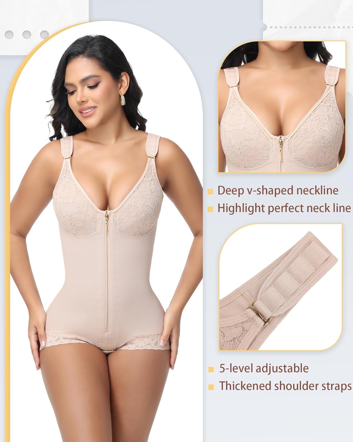 SHAPSHE Fajas Colombianas Moldeadoras Body Shaper High Compression Garment for Women Tummy Control Shapewear - Image 4