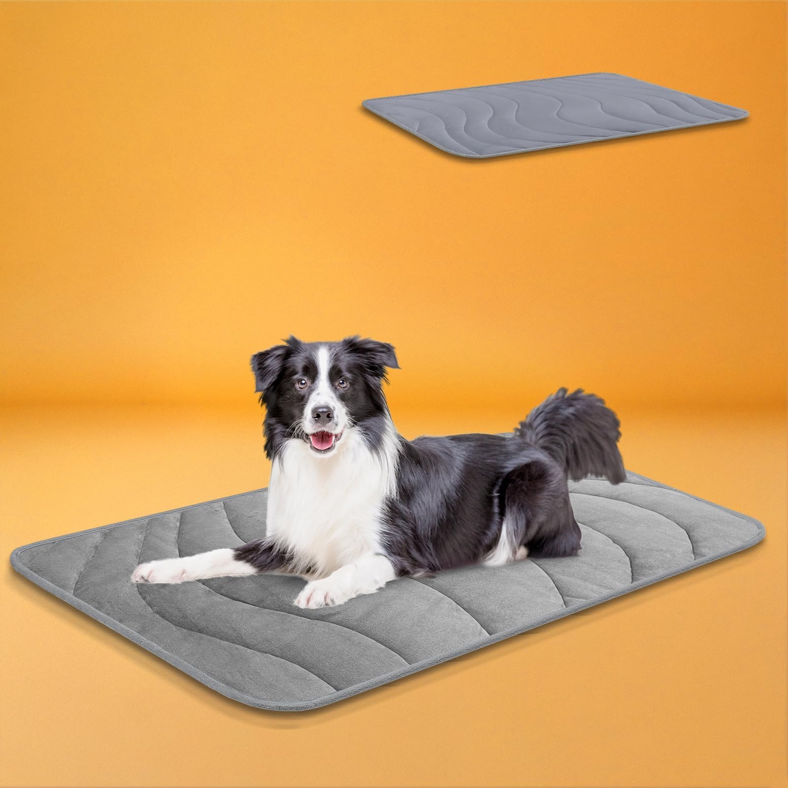 Cozyide Dog Crate Pad, Extra Large Reversible Dog Cooling Mat(Cool & Warm), Washable Soft Crate Mat for All Season, 40" L x 28" W, Dark Grey