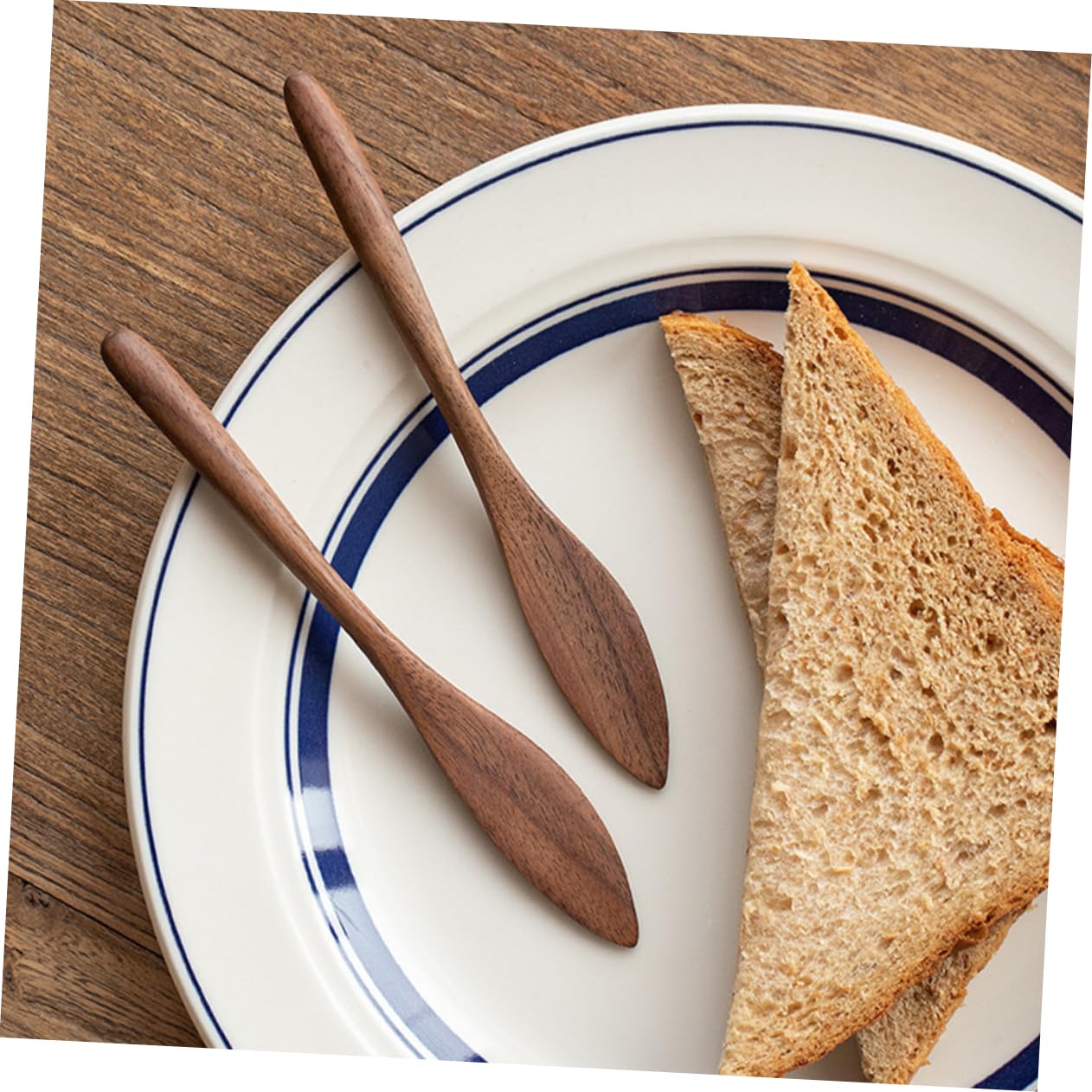 CONGARTENO 4pcs Walnut Butter Knife Jam Wear-resistant Butter Spreader Household Cheese Spreader Multi-function Cheese Spreader Butter Scraper Convenient Honey Spreader Wood