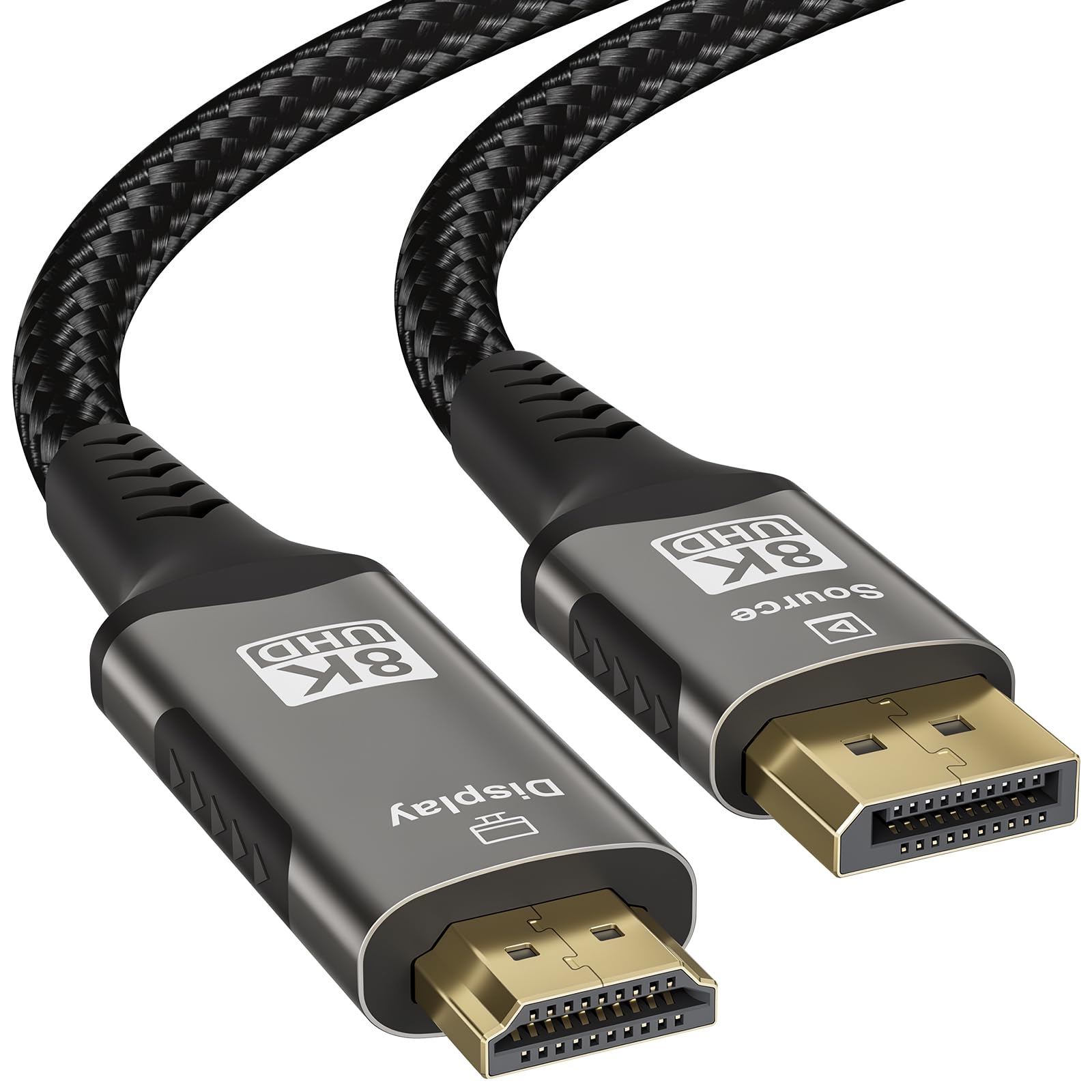 Cavo da DisplayPort a HDMI 2.1 da 8 K a HDMI 2.1, 3 m, HDR dinamico, 8K a