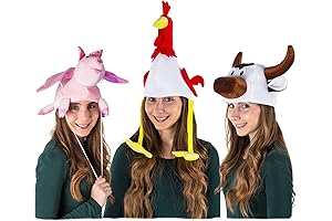 3 PCS Kids Animal Hats with Moving Ears