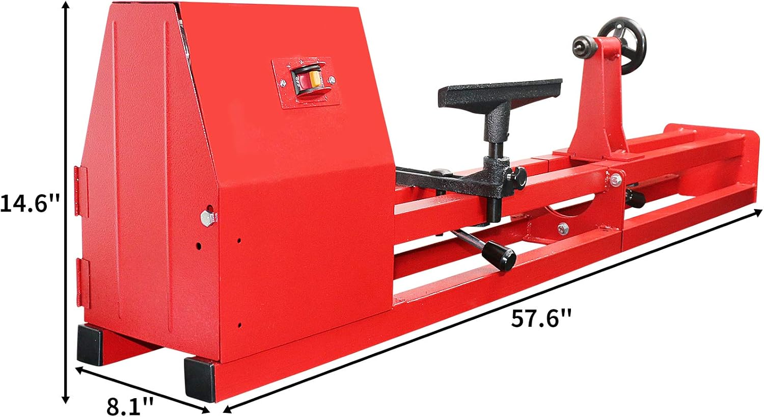 PNBO Upgraded Wood Lathe 14" x 40", Power Wood Turning Lathe Adjustable 4 Speed 1100/1600/2300/3400RPM, Benchtop Mini Wood Lathe with 5 Chisels for Woodworking : Tools & Home Improvement