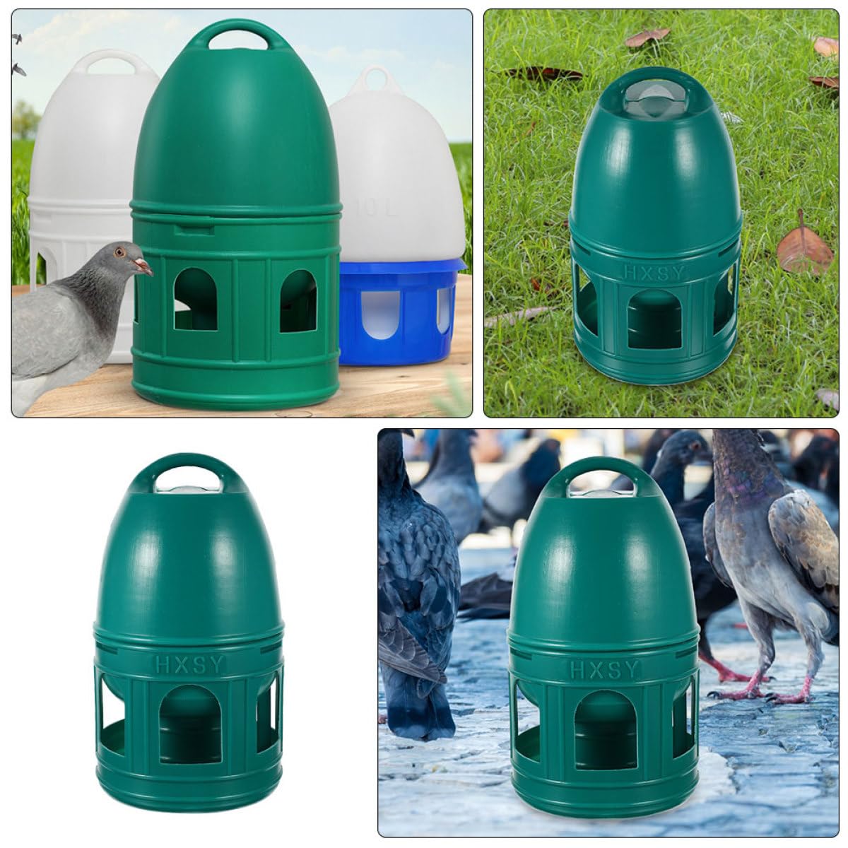 HANABASS 10-liter-taubentränke Vogeltränke Für Tauben Tragbare Wachteltränke Taubenzubehör Aus Kunststoff Mit Großer Kapazität