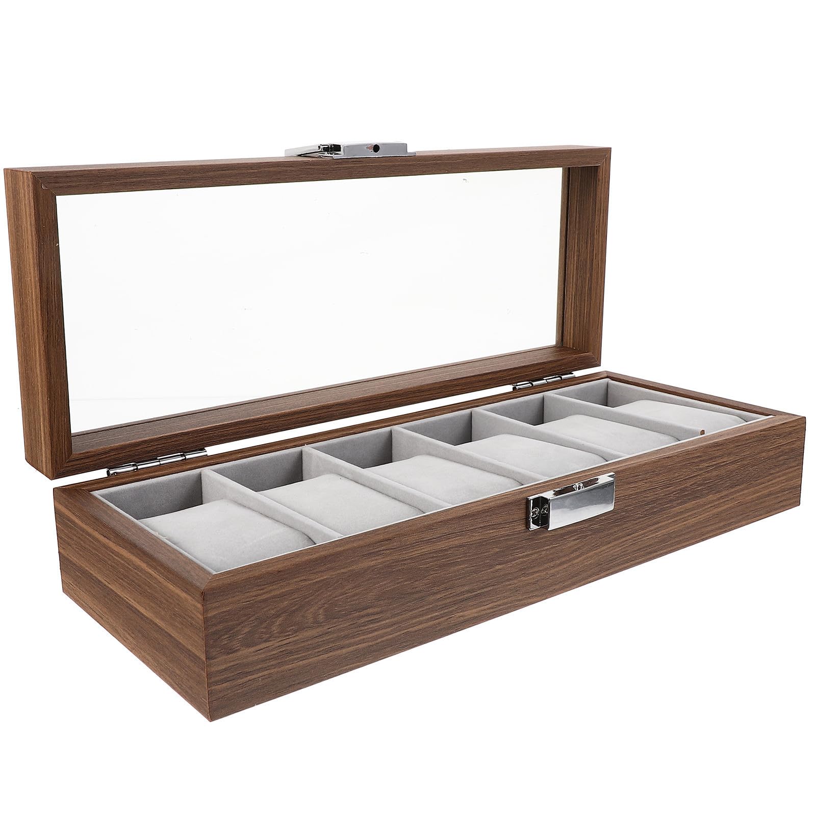 SOLUSTRE Organizador de Relojes 6 Ranuras, Madera, Caja Delicada