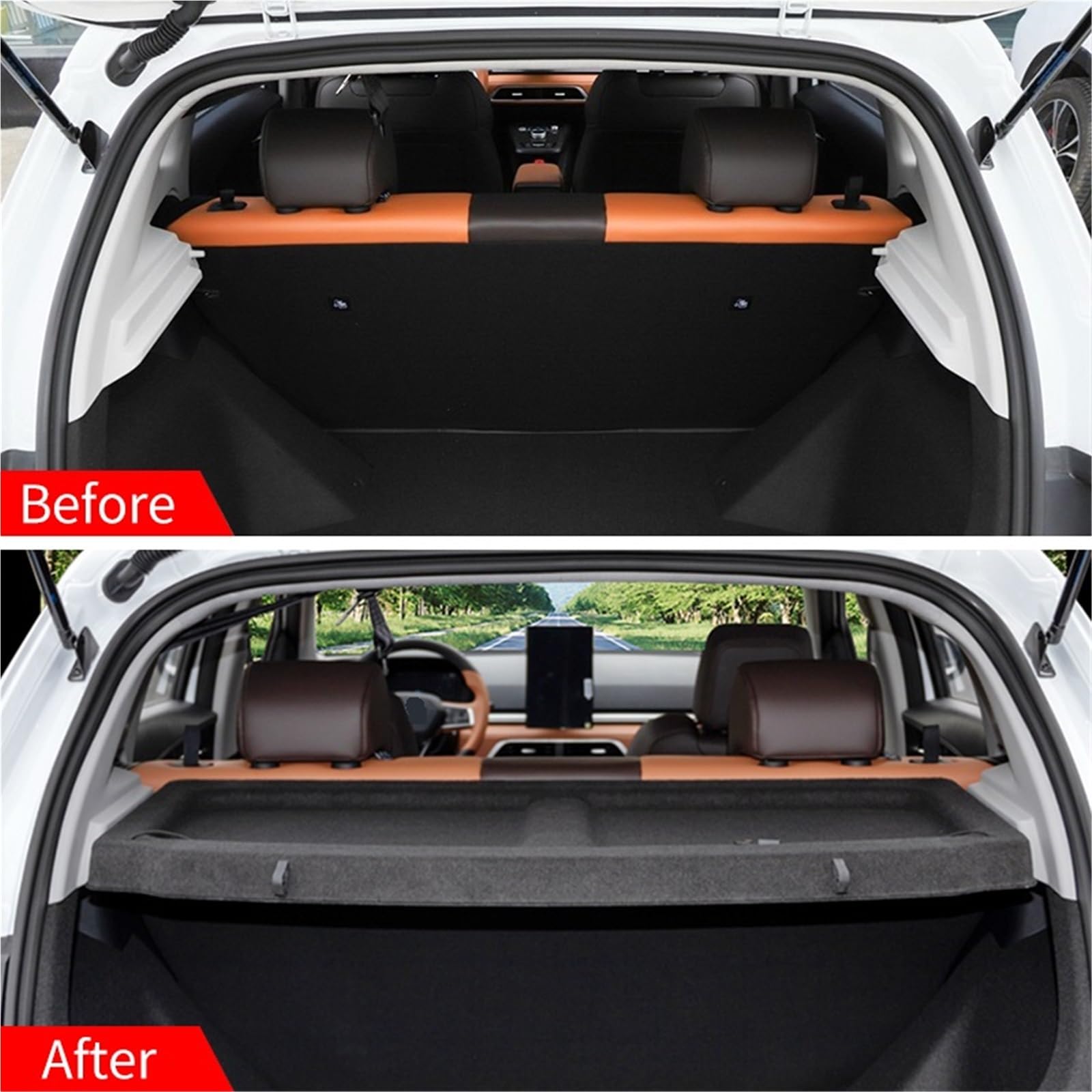 Nicht Versenkbare Trunk Cargo Abdeckung Paket Rack Schild Privatsphäre Auto Dekoration Innen Für BYD Für E2 2019 2020 2021 2022 2023 Gepäckraumabdeckung