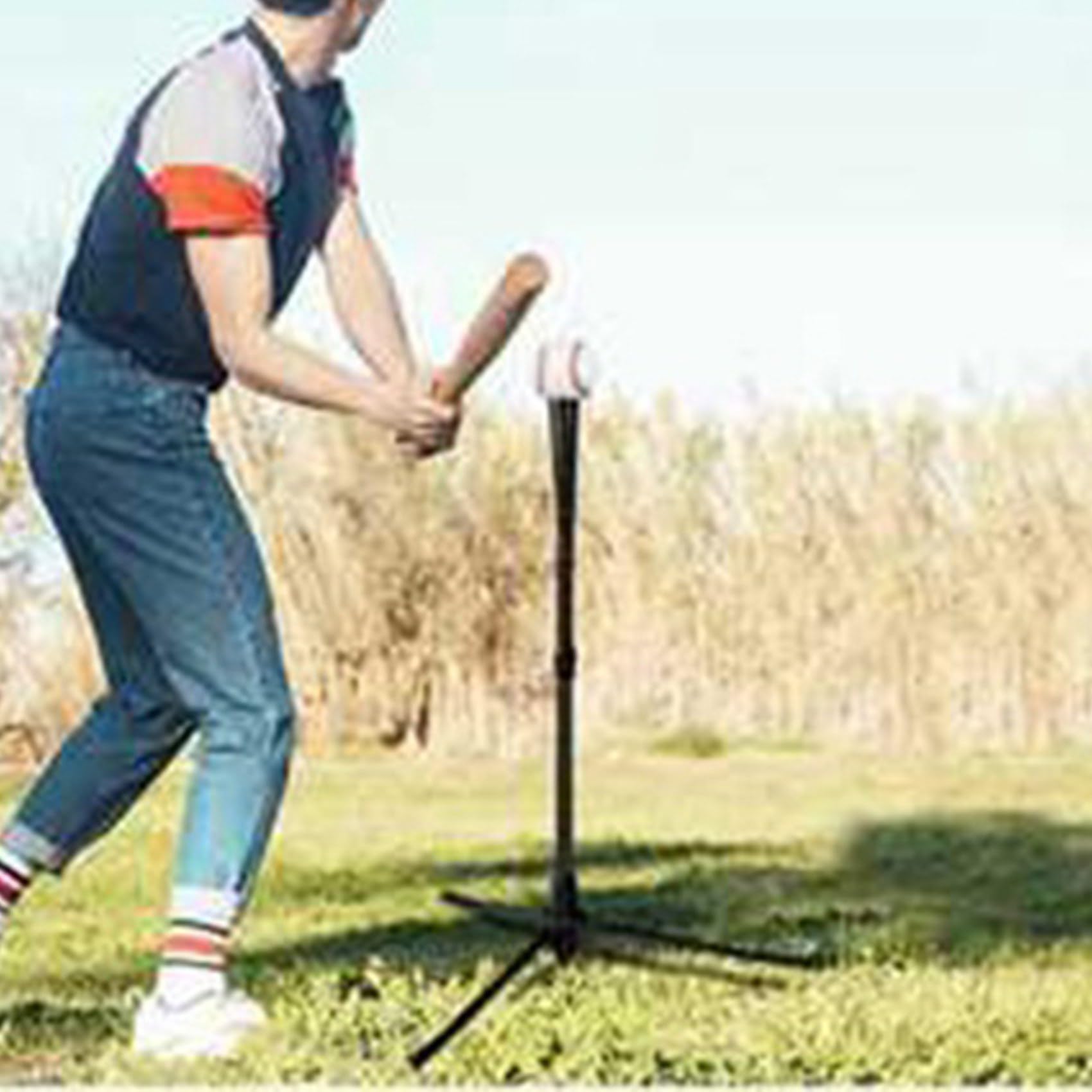 2X tee de Bateo de Béisbol y Softbol de 29,5 una 45,3 Pulgadas para Golpear, Soporte de Pelota en T de Viaje para Entrenamiento de PráCtica Ajustable en