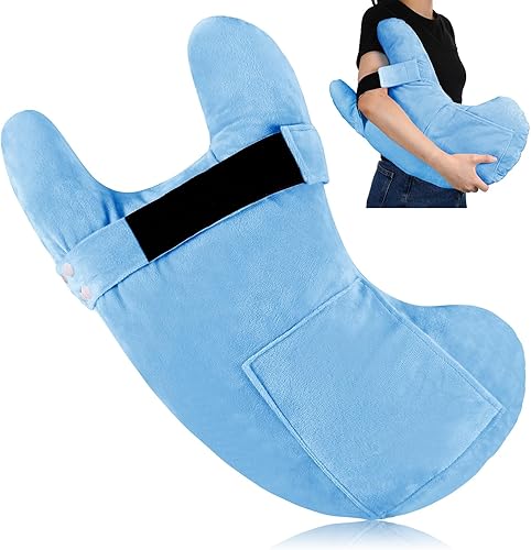 TrelaCo Almohada poscirugía de hombro con bolsillo, almohada de puño rotador para aliviar el dolor para dormir, después de la cirugía de hombro