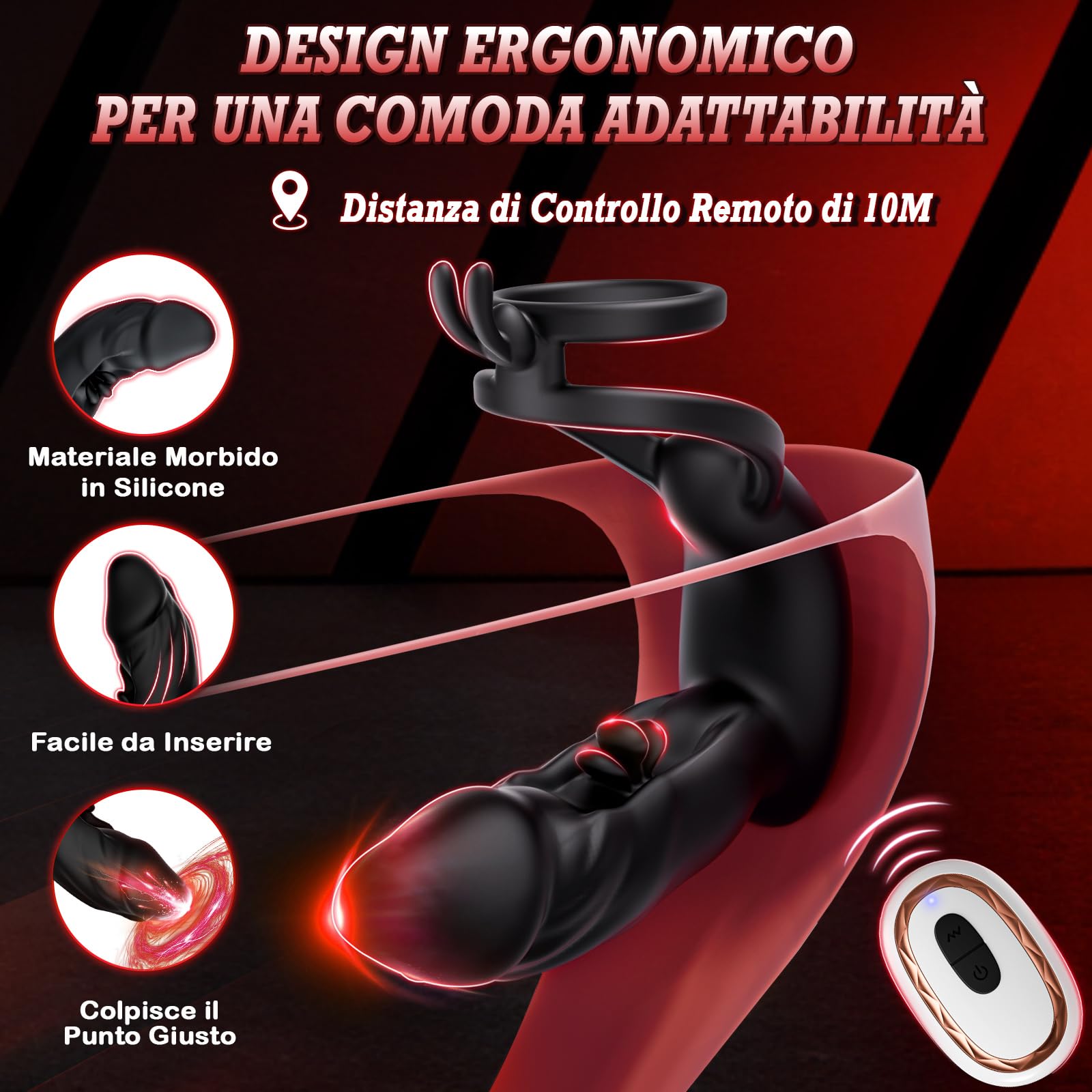 Anale Vibratore Sexytoysys Dilatatore Uomo - Plug Stimolatore Prostata Dildo Sex Toys, Vibratore Prostatico con Telecomando Massaggiatori, Gay Giochi Erotici Professionali con 10 Modi di Percussione