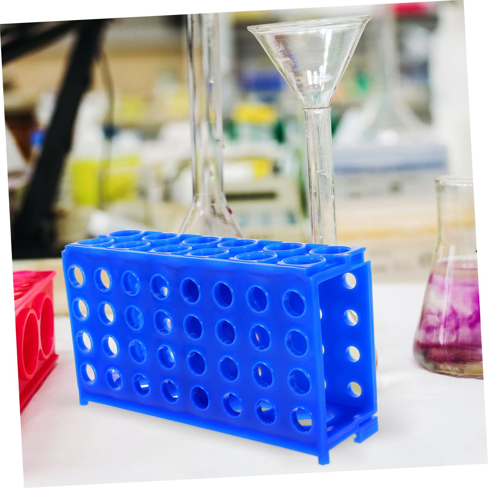 SOLUSTRE 4stücke Test Tubes Halter Für Labor Mehrzweck Reagenzglas Rack Zur Sicheren Aufbewahrung Und Organisation Von Proben Stabiler Und Leicht Zu Reinigender Rohrhalter Für