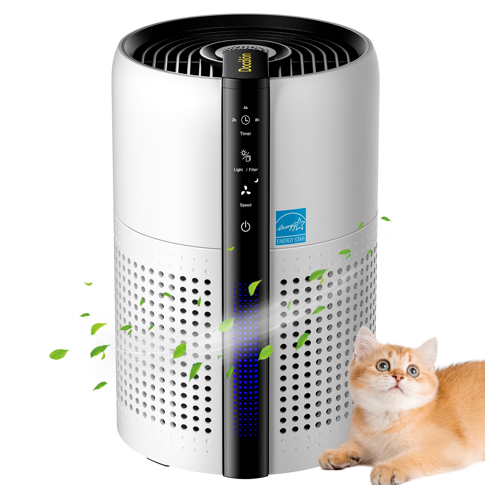 Cat Litter Deodorizer,Odor Eliminator for Pet Strong Odors 99% Activated Carbon Adsorption Plug in Air fresheners for home,Litter Box,Kitchen, Bathroom, Ion Air Purifier Quiet Portable