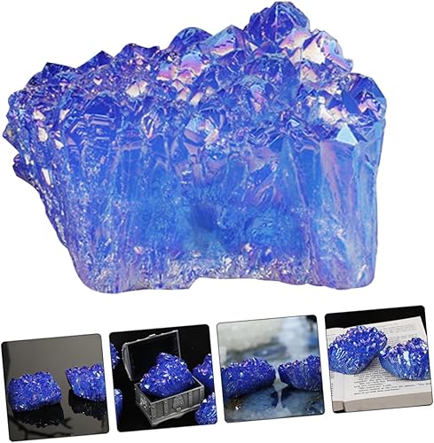 Miniatura 9 de BESPORTBLE Geode Crystals adorno irregular de cristal único para mesa de hogar, oficina, decoración de escritorio, 2.2 x 1.8in