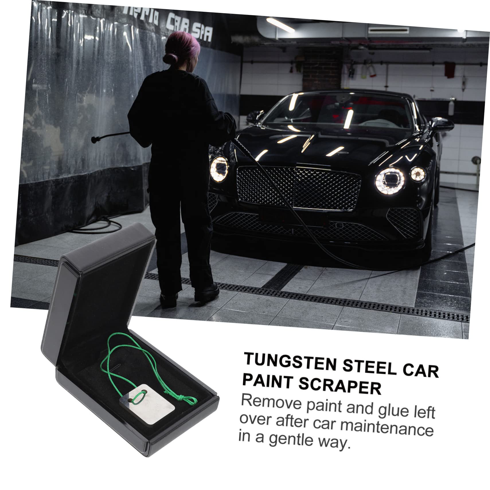 Raspador de Pulido de Acero de Tungsteno para Pintura de Coche | Portátil, para Pegamento y Pintura, Uso en Mantenimiento del Automóvil, Acabado Preciso Estilo Aleatorio
