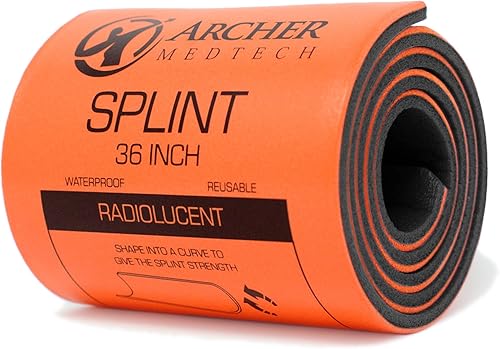 Miniatura 6 de Férula universal de primeros auxilios. Férula de aluminio moldeable de alta calidad para la marca de inmovilización de lesiones