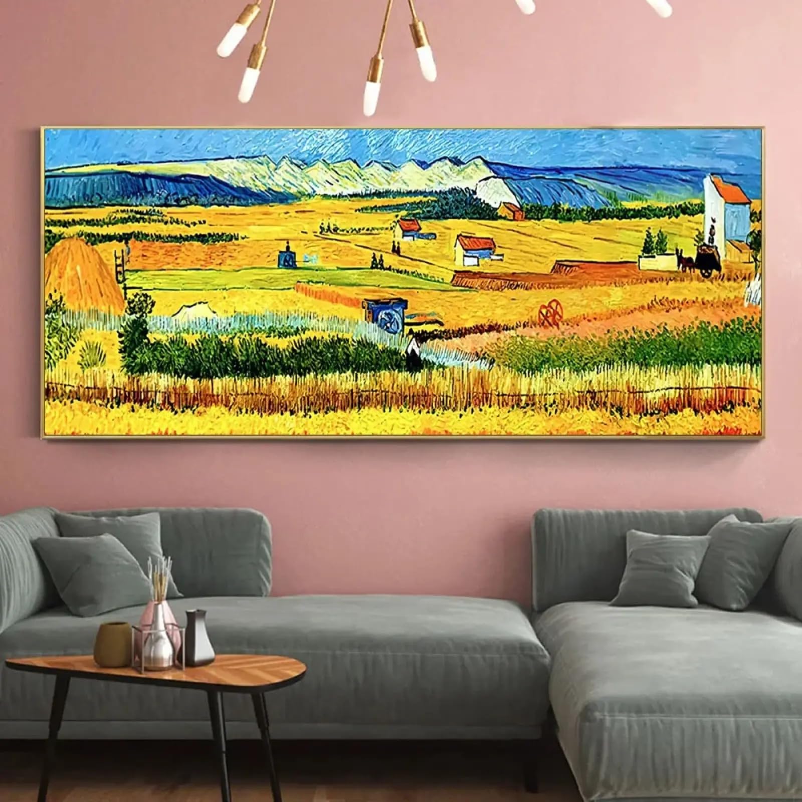 Toile fleurs d'amandier 50x150 cm sans cadre pour décoration murale