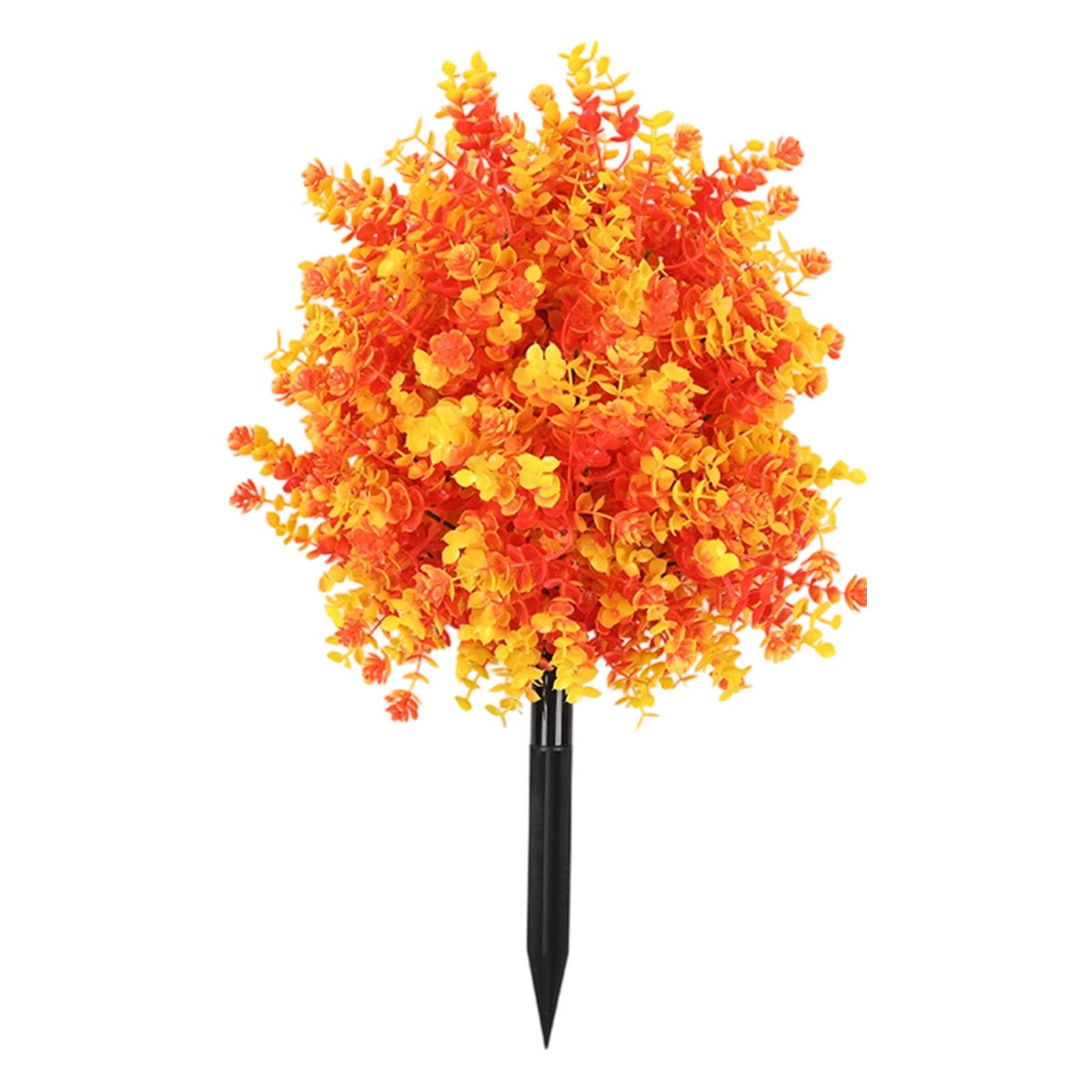 Snorvixre Eucalyptuses Stakes with Ground Pegs Artificial Greeneries Accessory for Landscape Balcony Arrangements Outdoor Garden Decoration Stakes