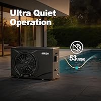 Vista 6 de MICOE Bomba de calor inteligente para piscina de 75,000 BTU, calentador eléctrico de piscina para piscinas sobre el suelo y enterradas de 21,000