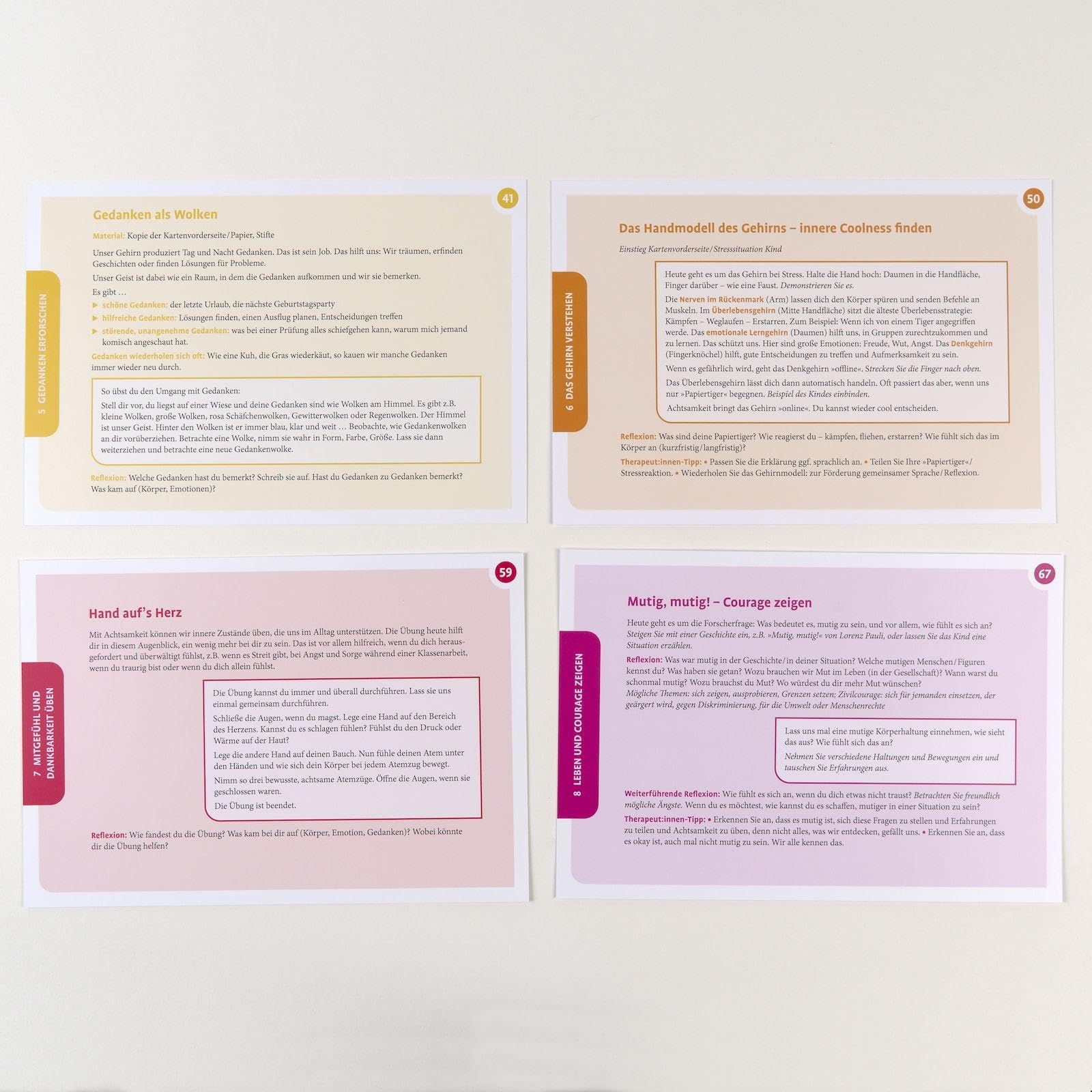 Achtsamkeit mit Kindern und Jugendlichen: 75 Therapiekarten. Kartenset mit 75 Karten in hochwertiger Klappkassette, mit 24-seitigem Booklet. Kartenformat 16,5 x 24 cm. (Beltz Therapiekarten)