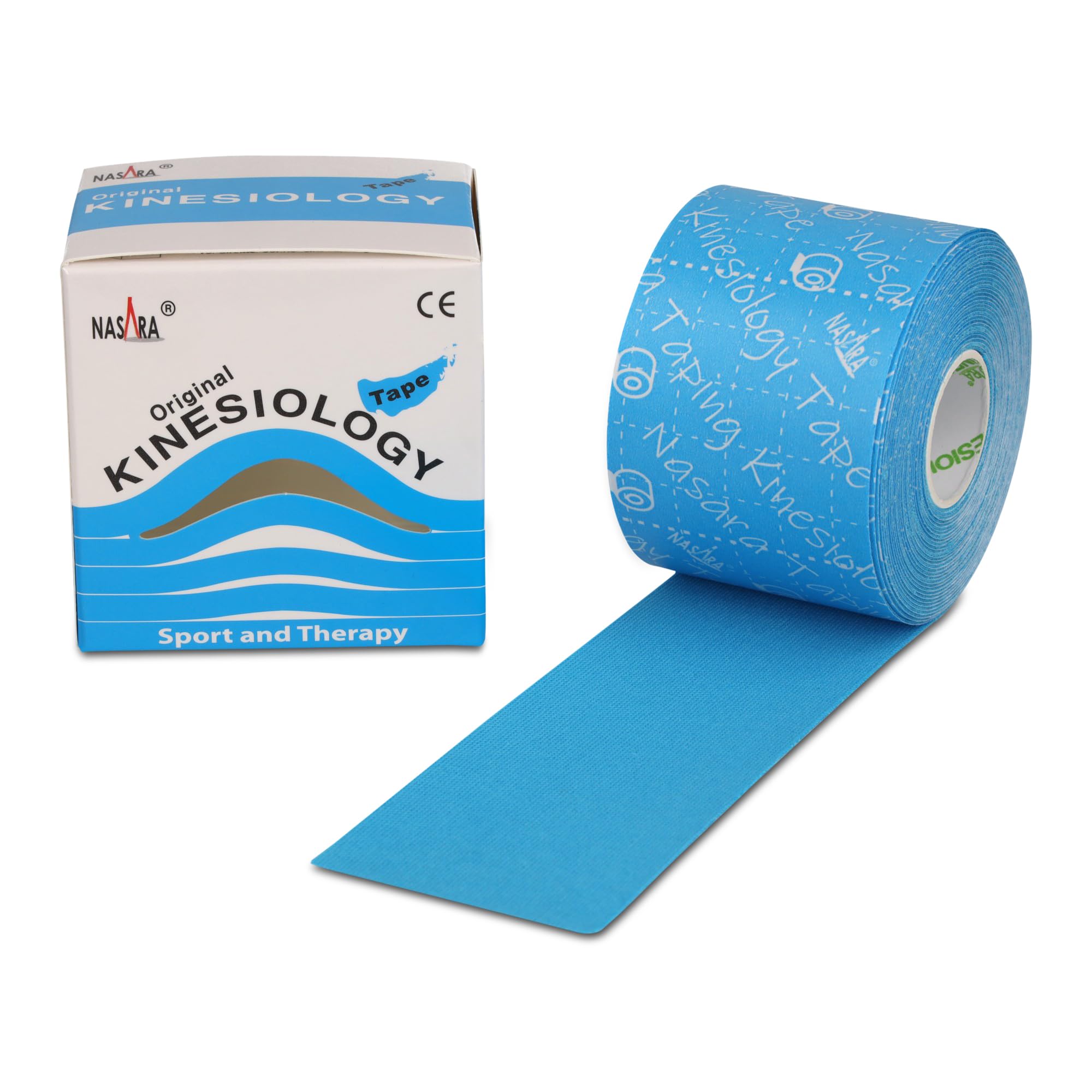 Nasara Original Kinesiology Tape, 12er Sparset, 12 Farben | Sparset mit 12 Tapes, Für Sport und Medizin, Gratis Videoanleitungen inklusive, Rollengröße 5cm x 5m