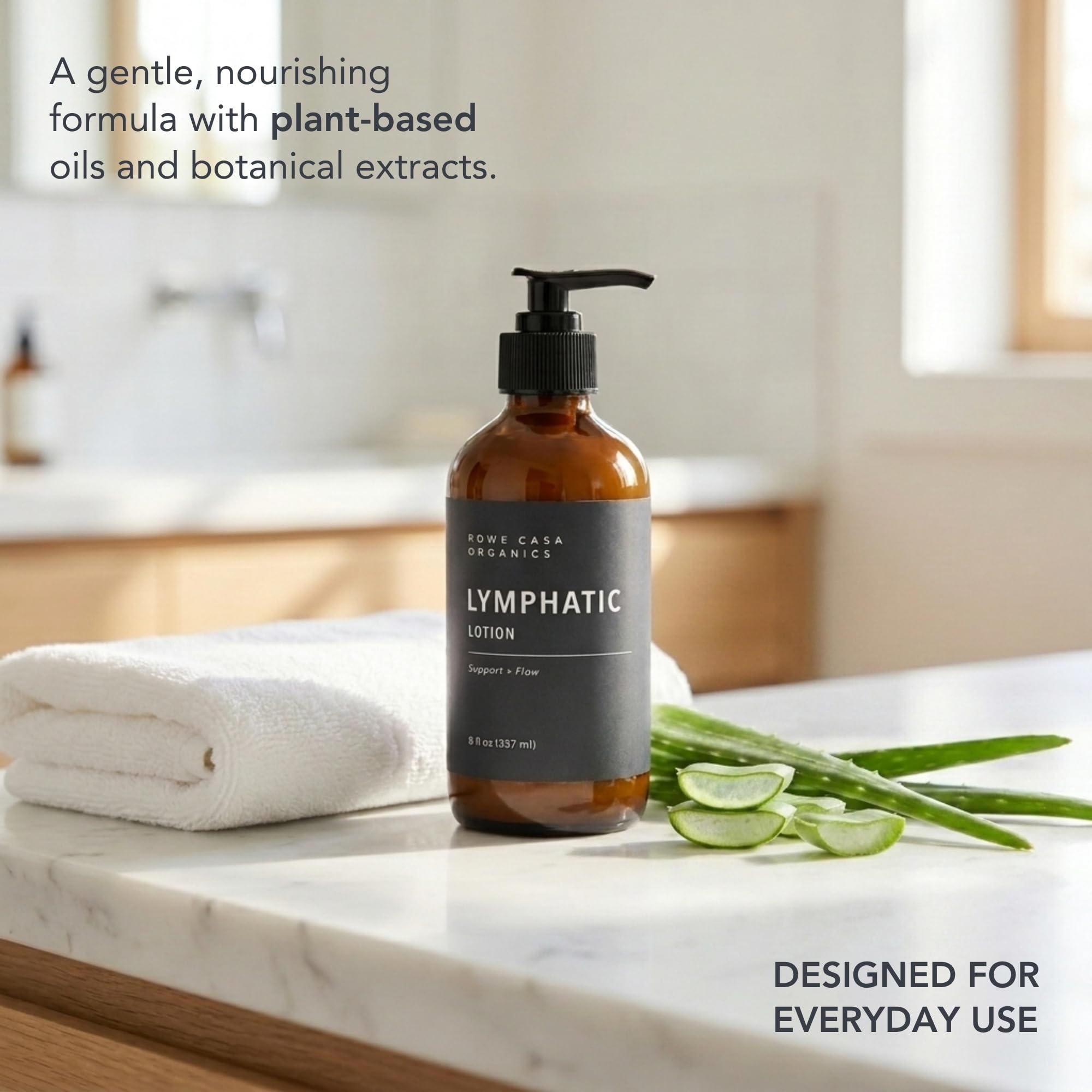 Amazon.com : Rowe Casa Organics Lymphatic Lotion, Gentle Lymphatic
