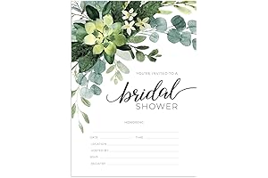 Lush Greenery Bridal Shower Invitations