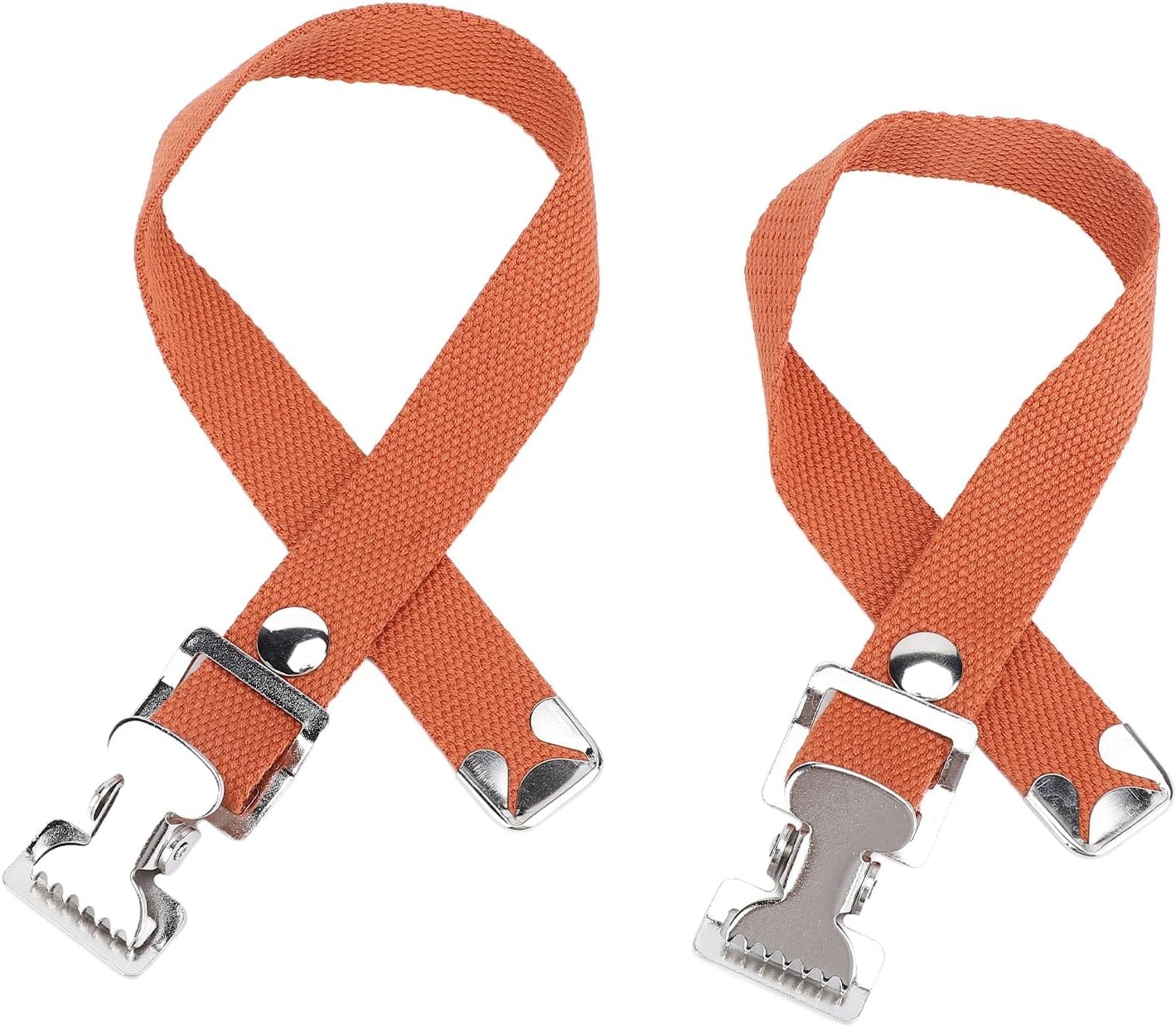 Drywall Stilts Straps, 4 pcs Adjustable Drywall Stilts Straps Secure Nylon Aluminum Band Kit Replacement Part for Men and Women Street Parades and Indoor (Brown)