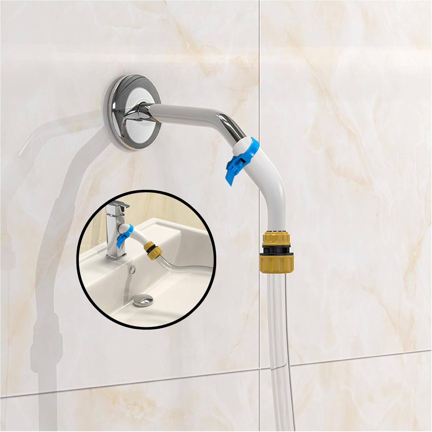 Tub Faucet Sprayer Attachment82 IN Length Water Pipe,Diameter 2IN Hose