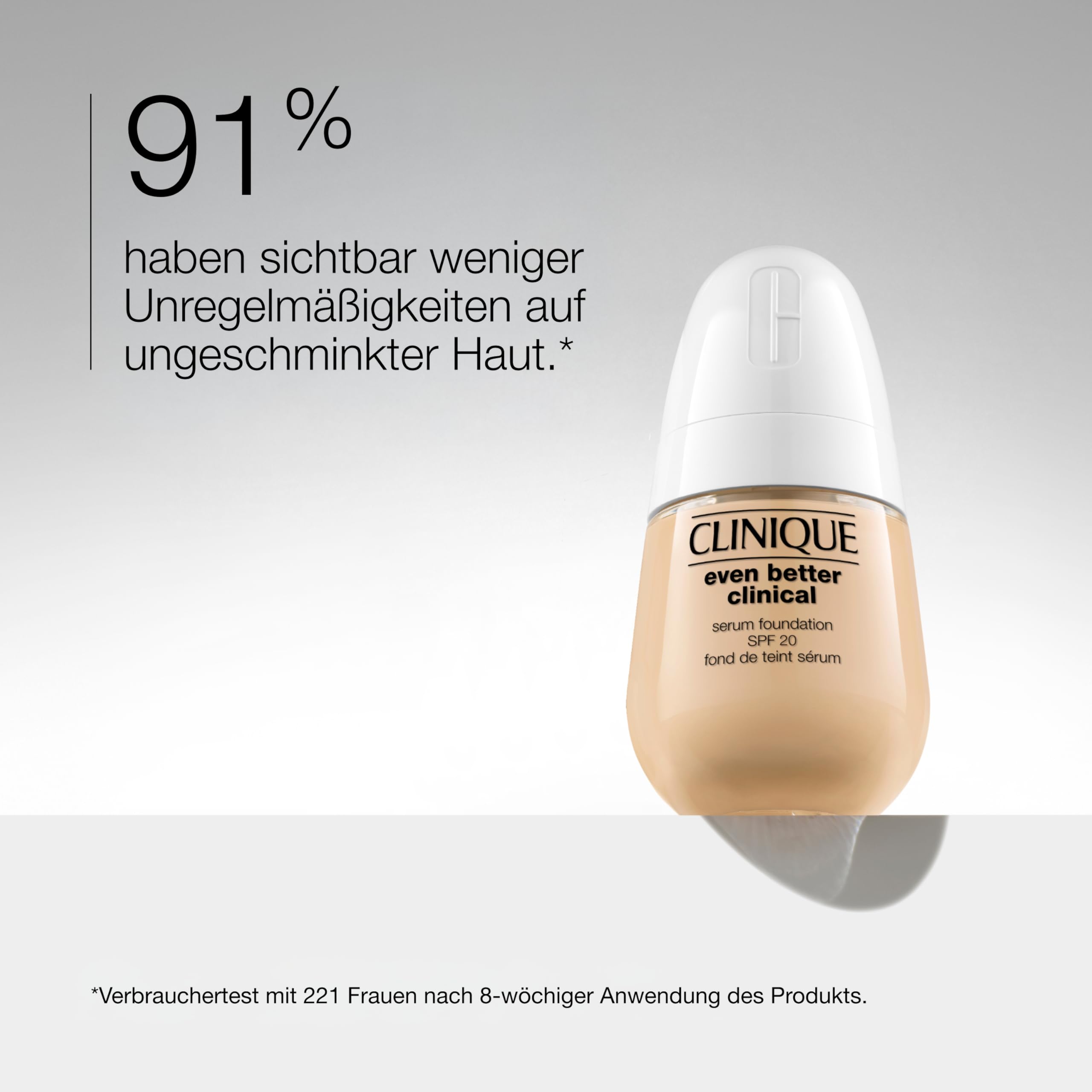 Clinique Even Better Clinical Serum Foundation SPF 20 Full Coverage Satin-Matte Finish 3-Serum Technology