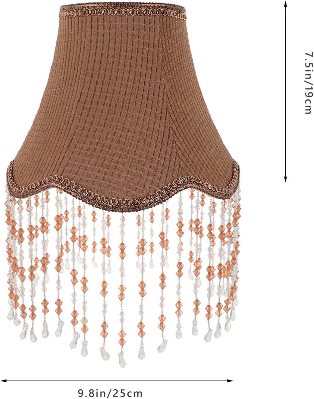 SHERCHPRY Fringe Lampshades Vintage Lamp Covers Beaded Tassels for Table and Floor Lamps Elegant Design for Living Room Bedroom and Office Decor
