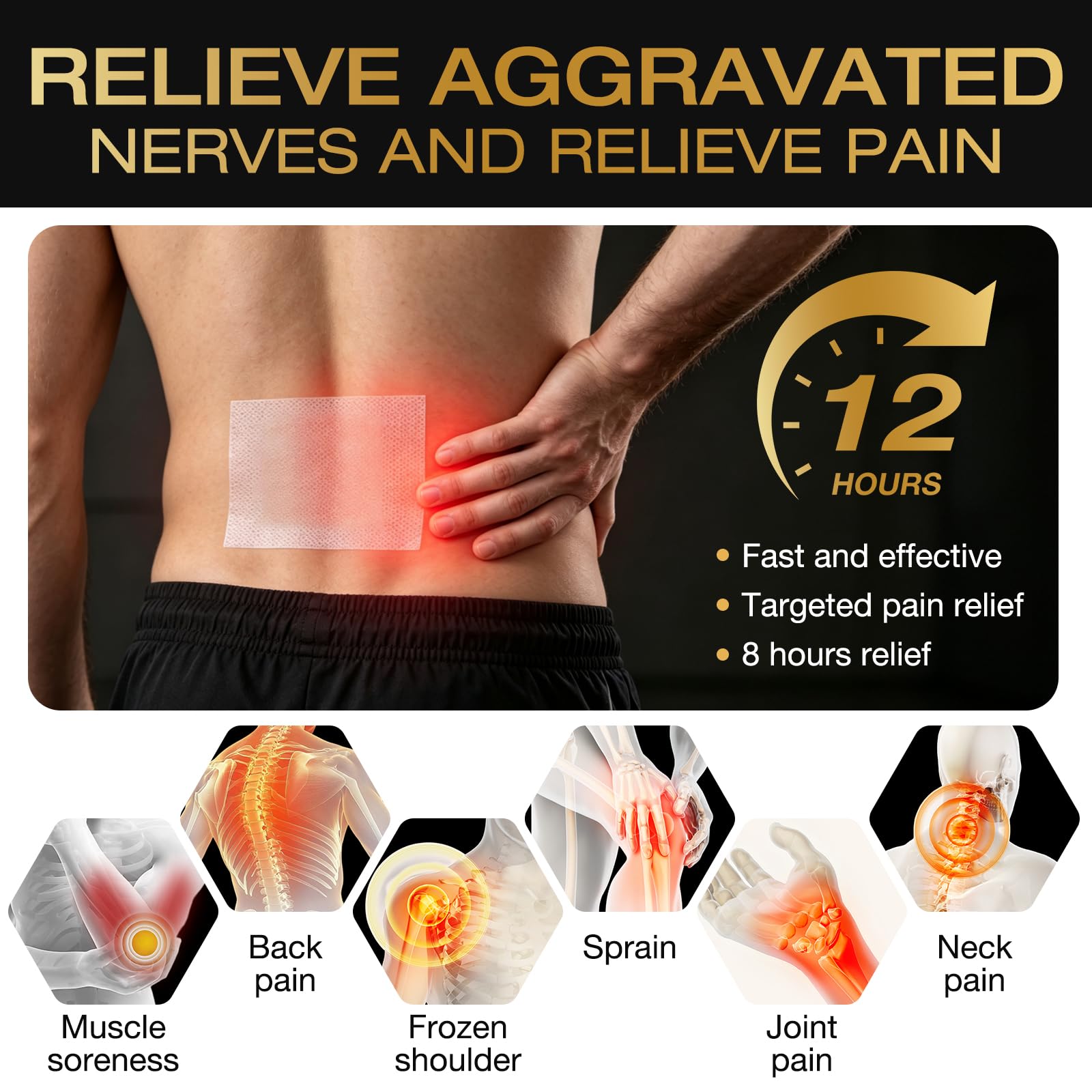 4% Lidocaine Maximum Strength Relief Gel Patches 30 Count Long Lasting 12 Hour Comfort Patch for Back/Neck/Joint/Muscle Discomfort Disposable Flexible Adhesive Patches Easy Peel & Stick No Residue — Amazon image 2
