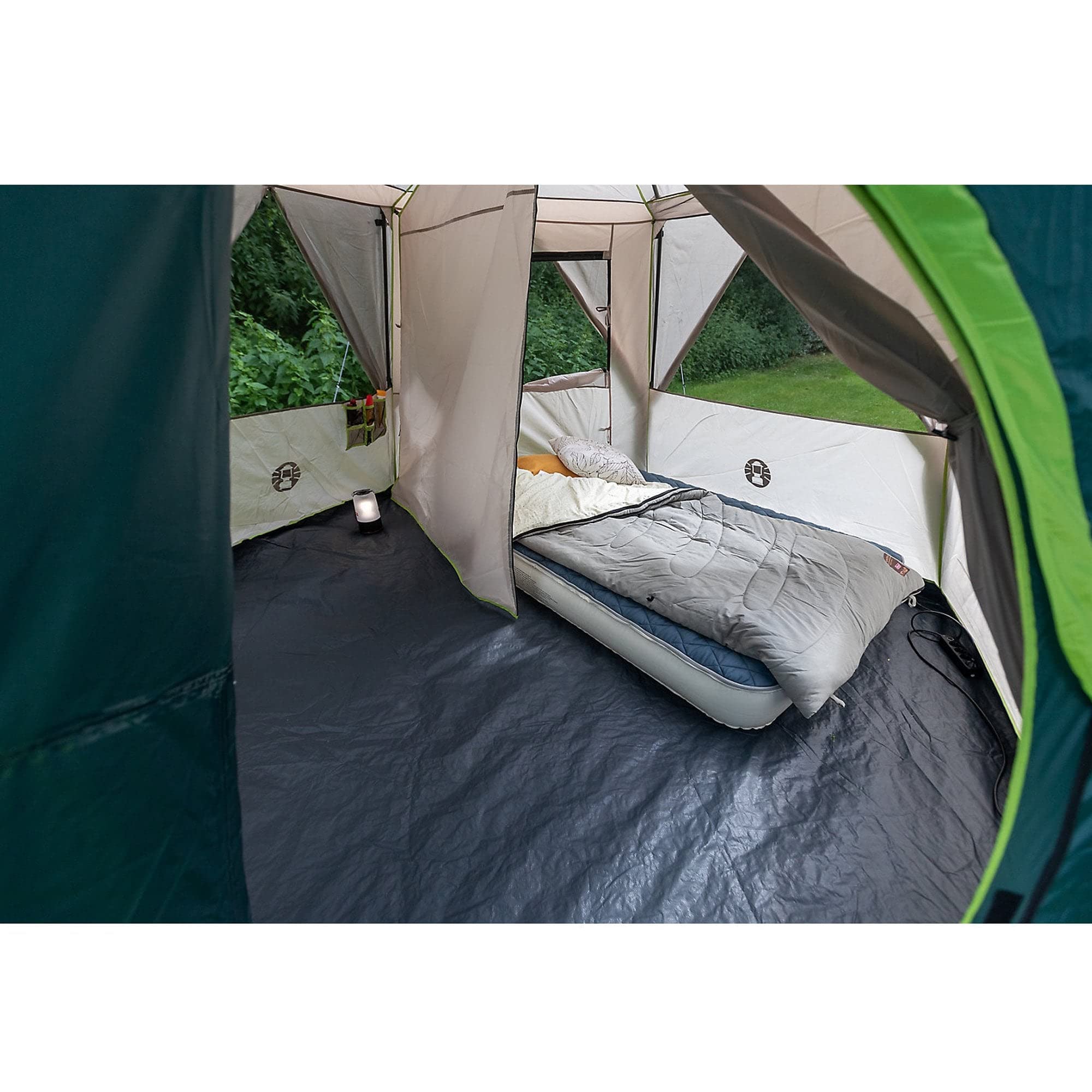 Coleman Polygone Grande Tente familiale avec Vue à 360° Structure en Acier Robuste Facile à Monter 100% étanche