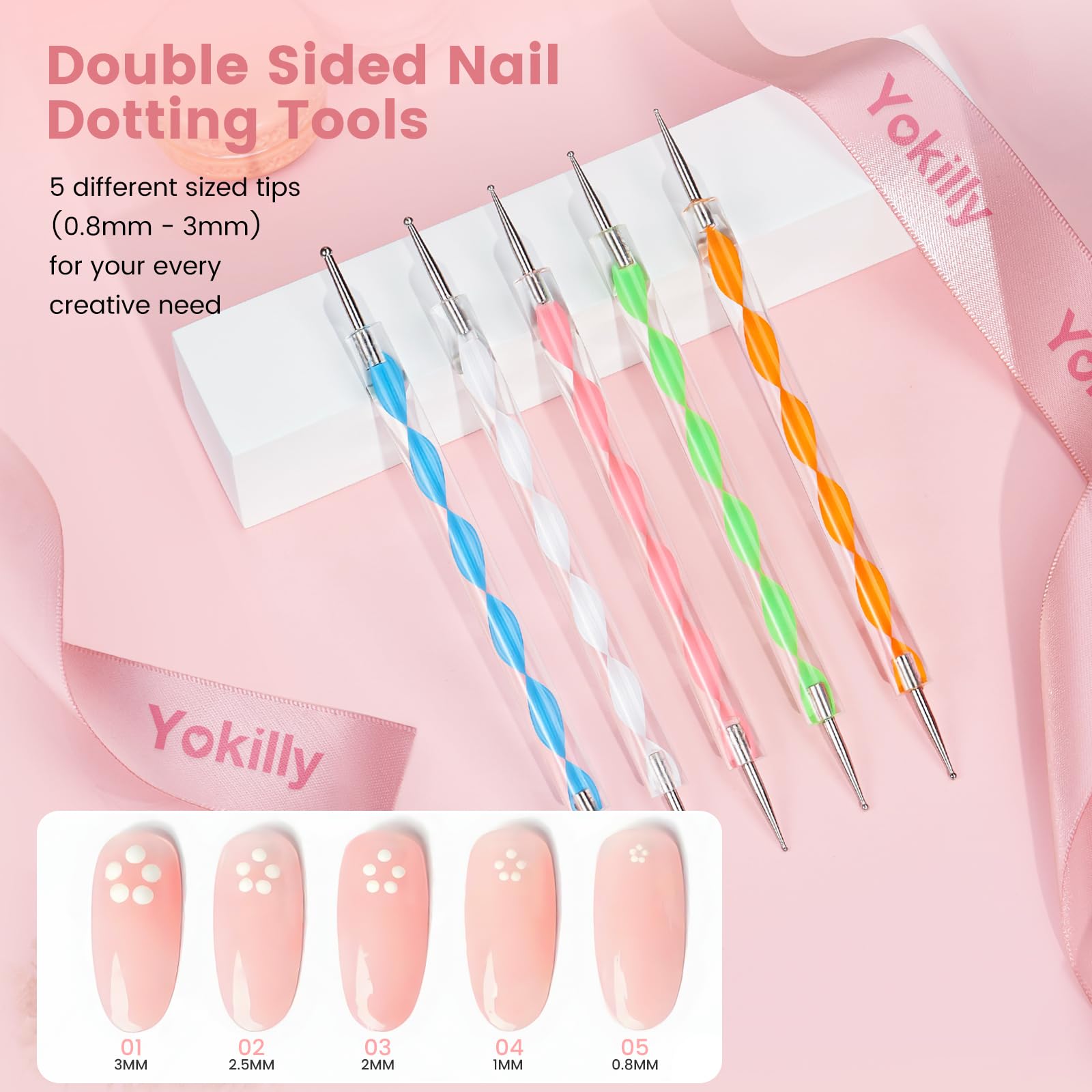 Yokilly Set de Pinceles para Uñas: 31 Piezas Pincel Acrilico Uñas Cepillo Uñas - Pincel de Gel Semipermanente Acrilica Profesional Con 5 Piezas Pinceles de Silicona de Doble Cabeza Nail