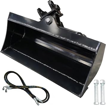 800mm Toothless Bucket Attachment for Mini Excavator Digger, Wide Backhoe Buckets, Mini Excavator Buckets, Hydraulic Tilt Backhoe & Excavator Attachment 800mm Toothless Bucket