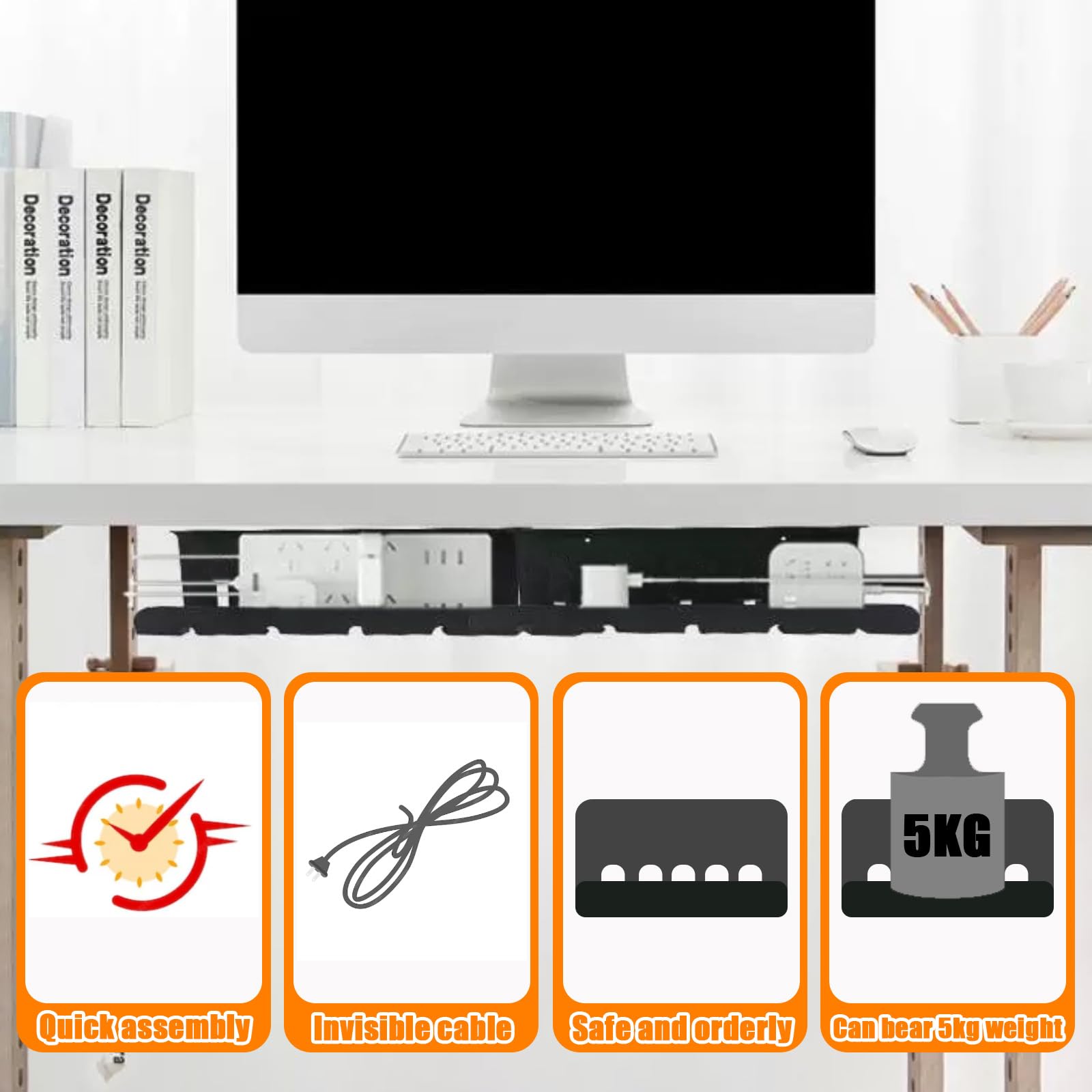 Canalina Cavi Autoadesiva | 15x10 Mm | 2 M Nero | Organizzazione Cavi | Fissaggio Senza Fori - Foto 6