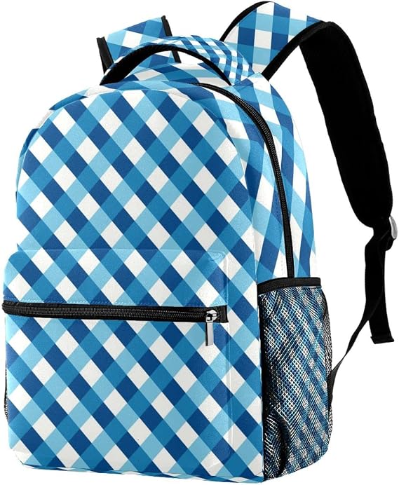 Backpack Blue And White Stripes 