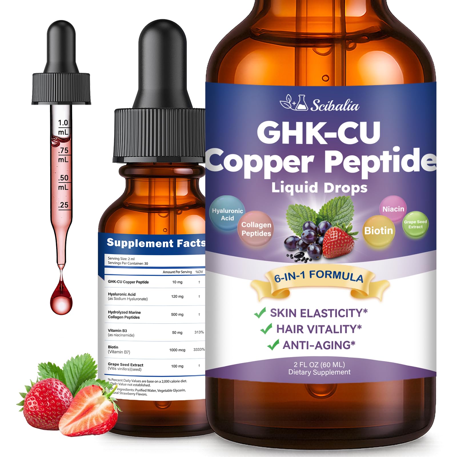 ghk cu basic GHK-Cu Peptide Three GHK Scibalia GHK-CU Peptide Supplement Liquid