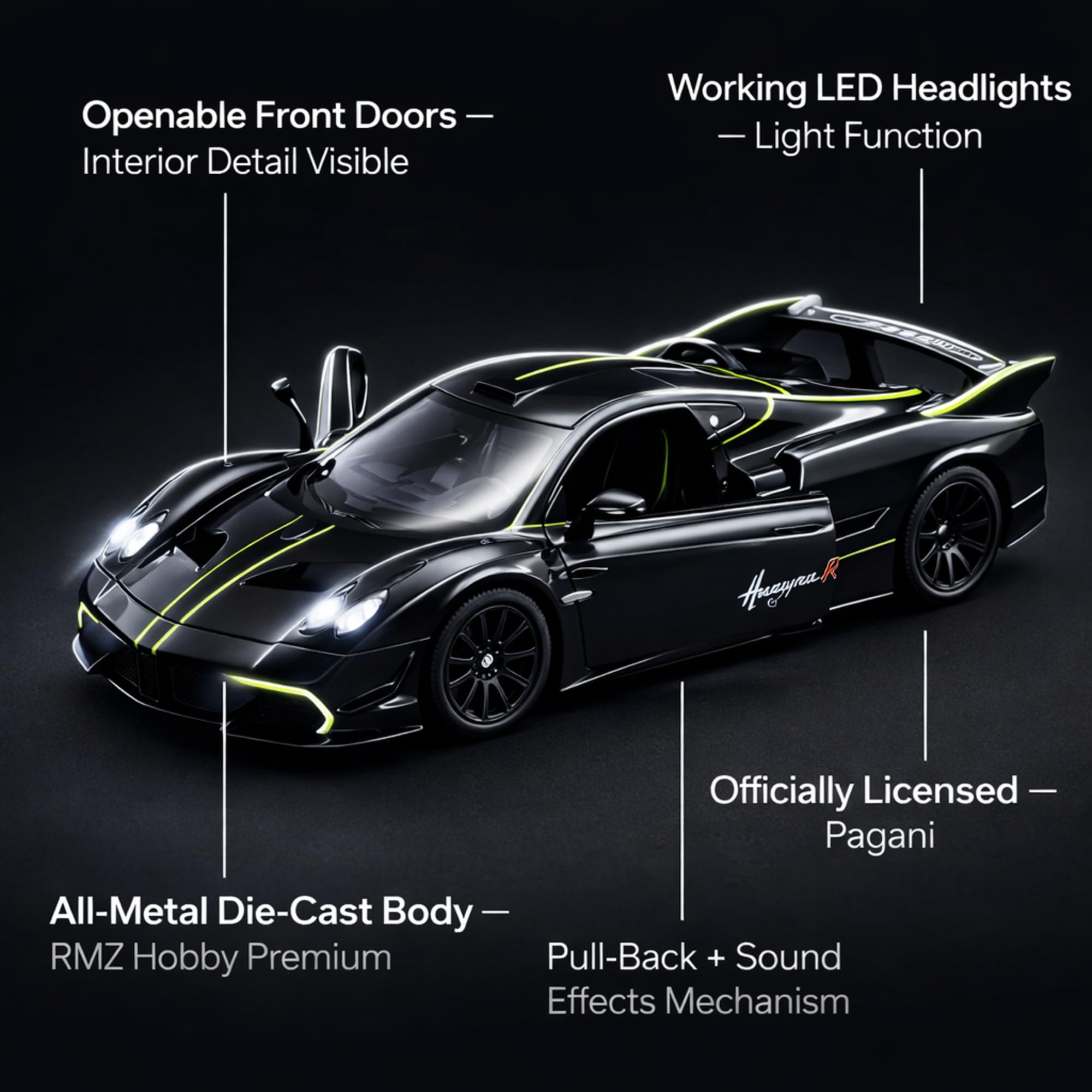 Pagani Huayra R Die-Cast Car - 1:32 Scale Model -3
