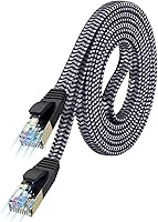 Vista 1 de Cable Ethernet Cat 7. Cable de Internet trenzado de nailon Cat 7. Cable de Ethernet. Cable de red RJ45. Cable LAN Cat7 para PC, Mac, router