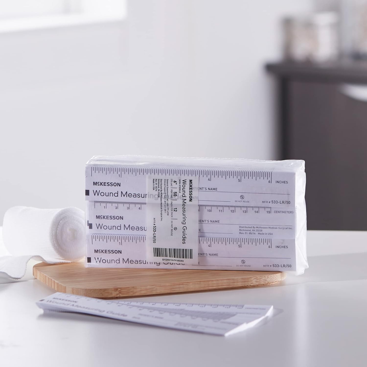 McKesson Wound Measuring Guide Ruler, Non-Sterile, Paper, 6 in, 50 Count, 12 Packs, 600 Total