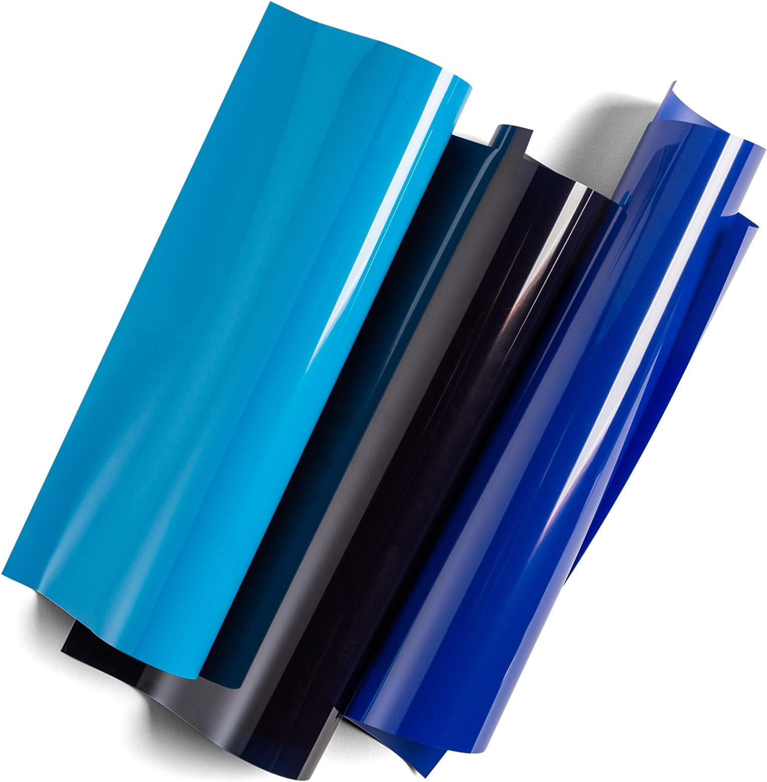 Everyday Iron On - 12” x 12" 3 Sheets - Includes Royal, Ocean, Navy - HTV Vinyl for T-Shirts - Use with Cricut Explore Air 2/Maker - Deep Blue Sea Sampler