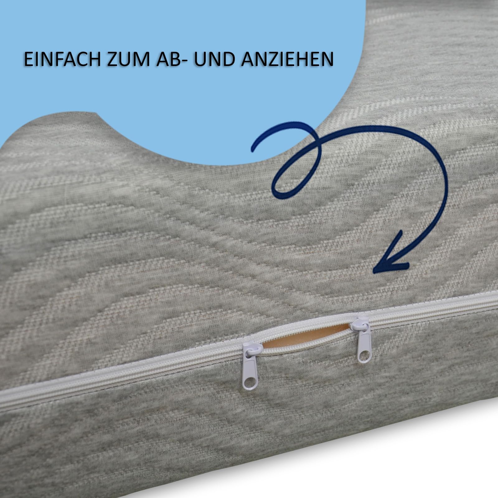 TULENA Matratzenbezug 90 x 200 cm Grau 15 cm hoch| Waschbarer Matratzenschoner mit Reißverschluss aus Viscose | Atmungsaktiv, angenehm weich, gut verarbeitet| als Ersatz Bezug | Öko-Tex Zertifiziert