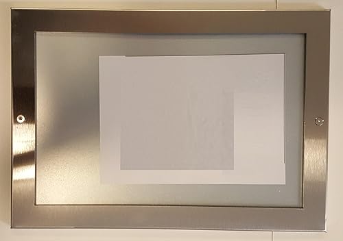 Marco de permiso de ascensor 8.5X11 (bloqueable, acero inoxidable, uso comercial resistente)