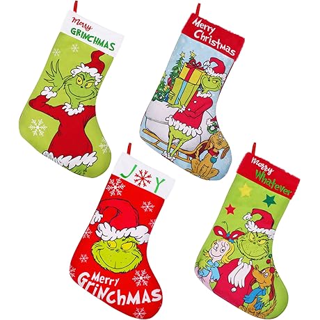 Charming Grinch Stockings (4 Pack)