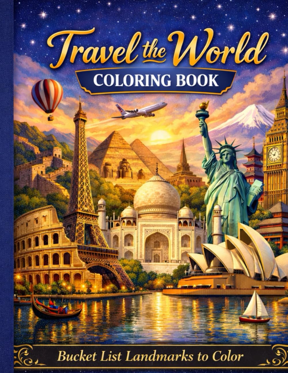 TRAVEL THE WORLD: COLORING BOOK