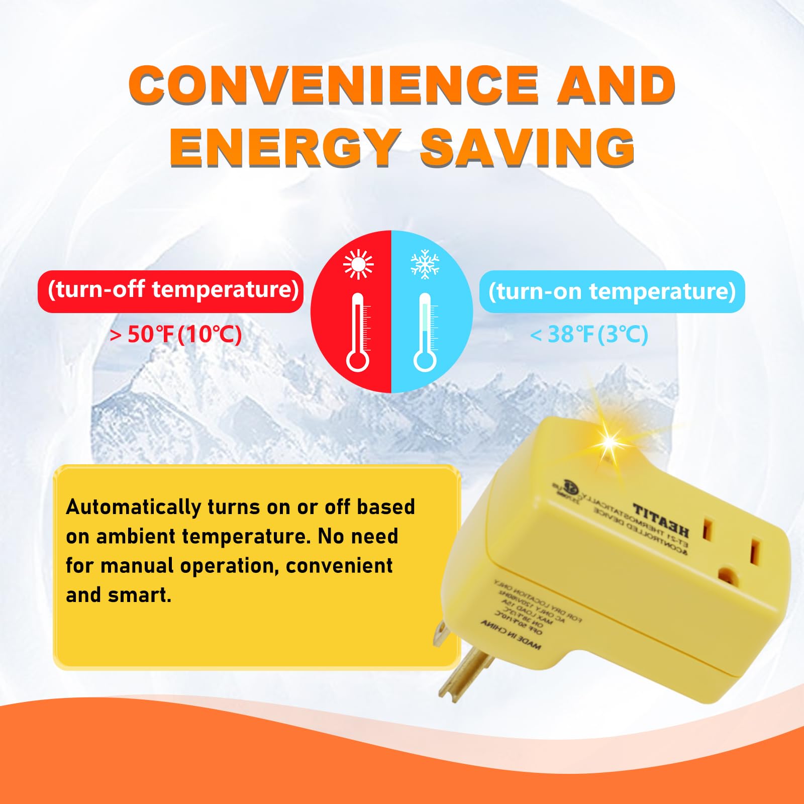 Freeze Protection Thermostat Outlet - HEATIT ET-21 -3