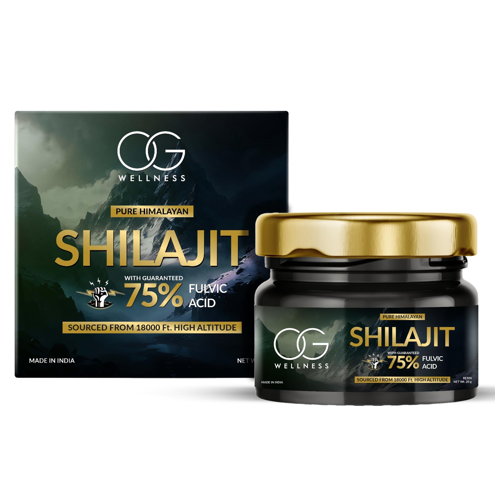 OG BEAUTY Wellness Himalayan Shilajit Resin - 20g | 100% Pure & Authentic | Lab-Certified | Sourced from the Himalayas