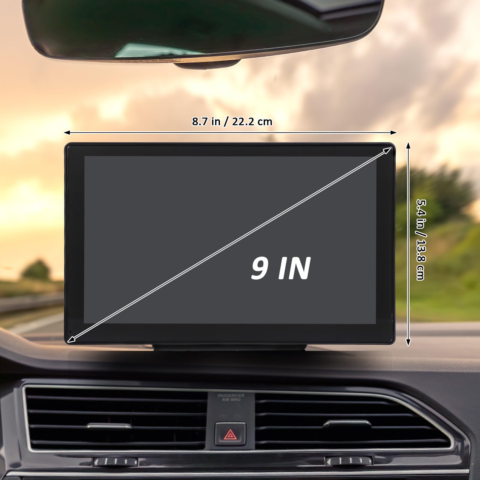 Autoradio à Écran Tactile 9 Pouces en Plastique Noir avec Lecteur Mp5